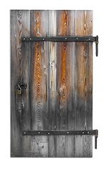 Image showing weathered wooden door