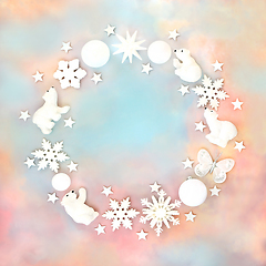 Image showing North Pole Christmas Abstract Wreath Decoration 