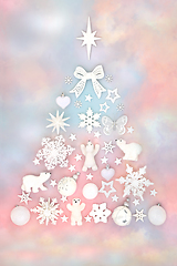 Image showing Christmas Tree Abstract North Pole Theme 