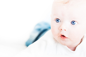 Image showing Baby with blue eyes