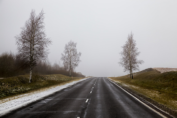 Image showing winter paved road