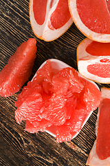 Image showing red grapefruit, close-up