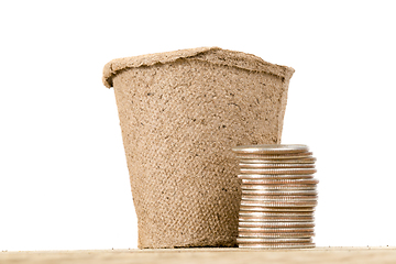 Image showing pots with cash