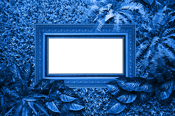 Image showing Classic blue color background from leaves