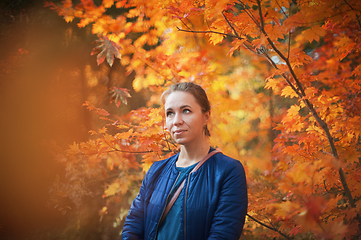 Image showing Woman autumn portrait