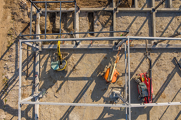 Image showing Construction site, steel structure