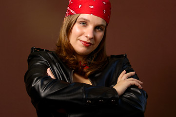 Image showing Biker Girl