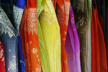 Image showing Silk fabrics