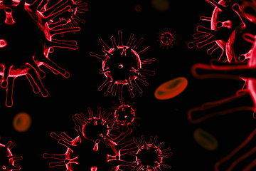 Image showing 3D illustration of corona virus