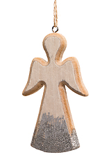 Image showing Christmas angel made of wood