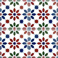 Image showing Traditional Portuguese glazed tiles