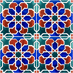 Image showing Traditional Portuguese glazed tiles