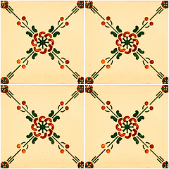 Image showing Traditional Portuguese glazed tiles