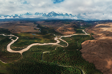 Image showing Kurai steppe and Chuya river