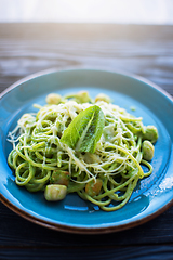 Image showing scallop cream pasta