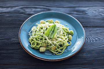 Image showing scallop cream pasta