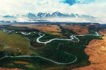 Image showing Kurai steppe and Chuya river