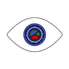 Image showing Eye With Market Chart Inside Pupil Icon