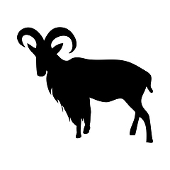 Image showing Maned Ram Silhouette