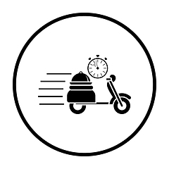 Image showing Restaurant Scooter Delivery Icon