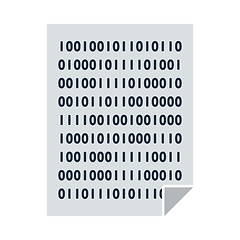 Image showing Sheet With Binary Code Icon