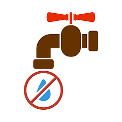 Image showing Water Faucet With Dropping Water Icon