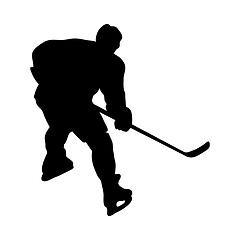 Image showing Hockey Player Silhouette