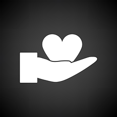 Image showing Hand Present Heart Ring Icon