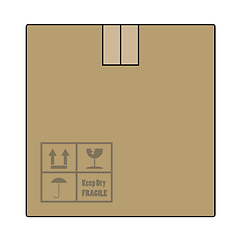 Image showing Cardboard Package Box Icon