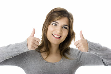 Image showing Optimistic woman