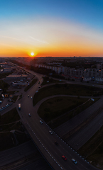 Image showing Aerial shot of view to Barnaul city.