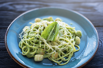 Image showing scallop cream pasta