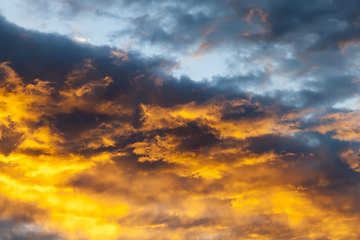 Image showing dark clouds and bright sunlit sky