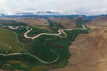 Image showing Kurai steppe and Chuya river