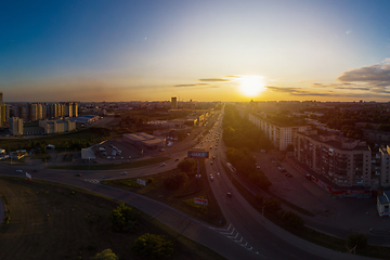 Image showing Aerial shot of view to Barnaul city.