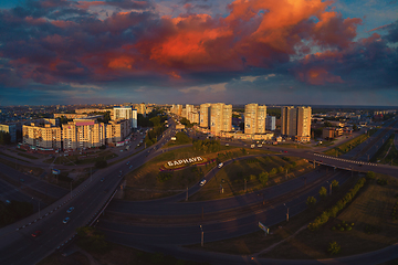 Image showing Aerial shot of view to Barnaul city.