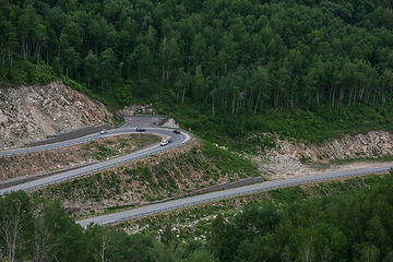 Image showing Winding road in the mountains