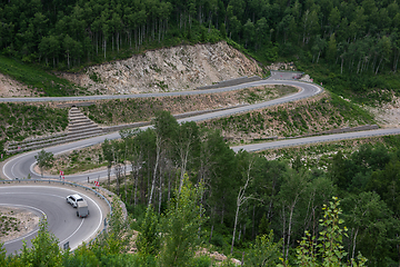 Image showing Winding road in the mountains