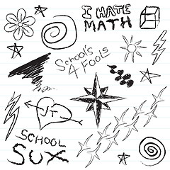 Image showing School Notebook Doodles