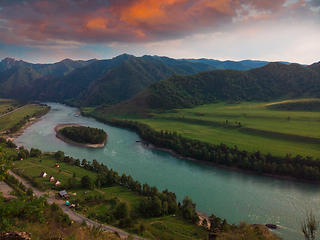 Image showing Katun river, in the Altai mountains