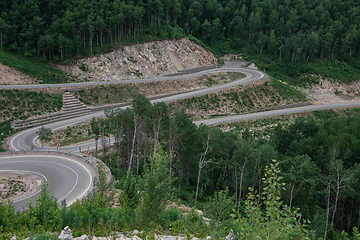 Image showing Winding road in the mountains