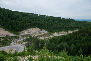 Image showing Winding road in the mountains