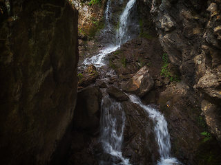 Image showing Waterfall Cheremshansky in Altai Mountains