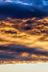 Image showing dark clouds and bright sunlit sky