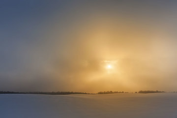 Image showing dark clouds and bright sunlit sky