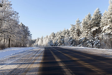 Image showing road in the forest