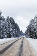 Image showing snow-covered winter road