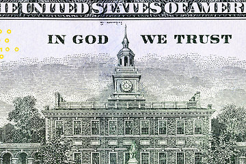 Image showing reverse American dollars of paper money