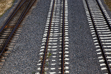 Image showing the railway goes on the ground