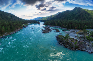 Image showing Aerial view of Katun river